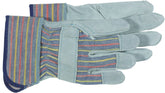 Boss 4094K Kid's Gloves, Wing Thumb, Shirred Cuff, Blue/Gray